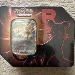 Pokemon Team Rocket MewTwo Tin New Sealed Destined Rivals w/Haughty Order card