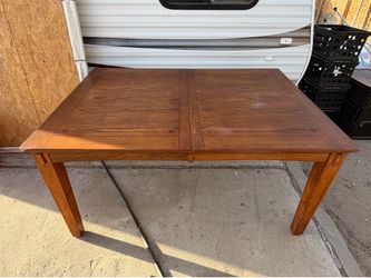 Dining table with six chairs