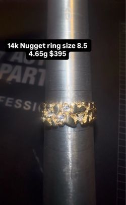 14k Gold nugget ring