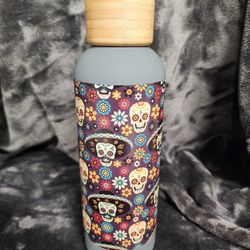 New Day of the Dead Dia De Muertos Metal Water Bottle