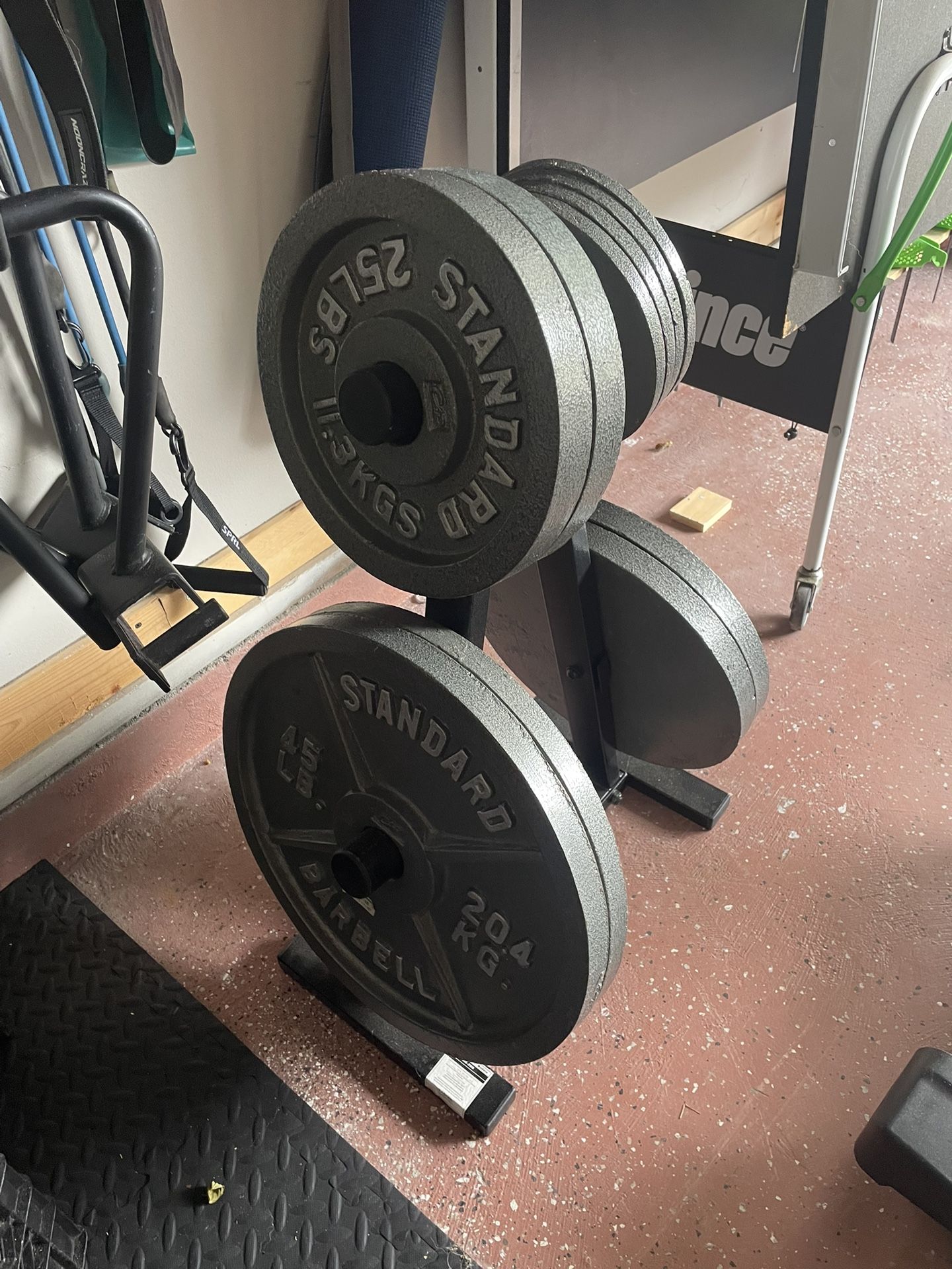 Weight Plates, Set & Stand
