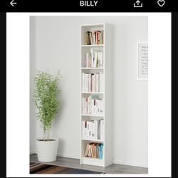 White Billy Bookshelf With Extra Shelving 