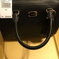 BRAND NEW MICHAEL KORS BLACK LEATHER SATCHEL W/ TAG