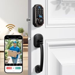 ARPHA
Keyless Entry Deadbolt with Handle Set - WiFi Smart Lock with Camera, 5-in-1 Camera