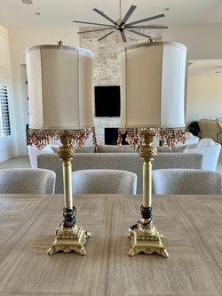 2 Matching French Style Lamps