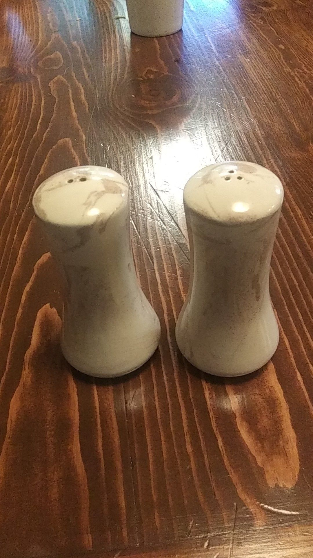 Ceramic Salt and Pepper Shaker Glazed with Ashes from Mt. Saint Helens