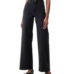 High Rise Stride Wide-Leg Jeans