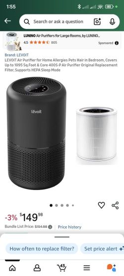 Air Purifier Levoit Black And White Colors Available