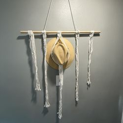 Wall Macrame Hat Holder 