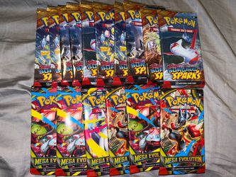 Pokemon Booster Pack Lot – Mega Evolution & Surging Sparks