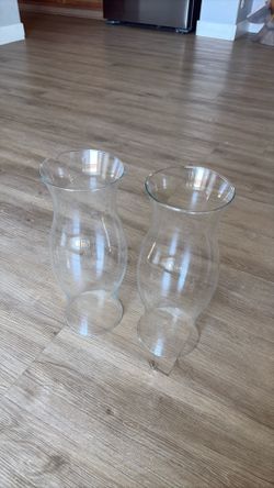 Vintage 14" Hurricane Glass Globe Shades