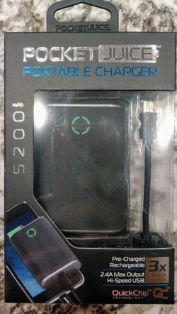 New Tzumi pocket juice 5200mah portable battery