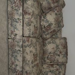 Vintage floral sofa and loveseat