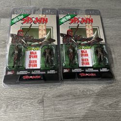 2 pack McFARLANE Page Punchers - 3" Figure + Comic Book - Ninja Spawn & Raven Spawn