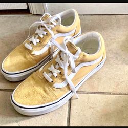 Mustard  Yellow Vans Size  Men’s 5.5 Women 7