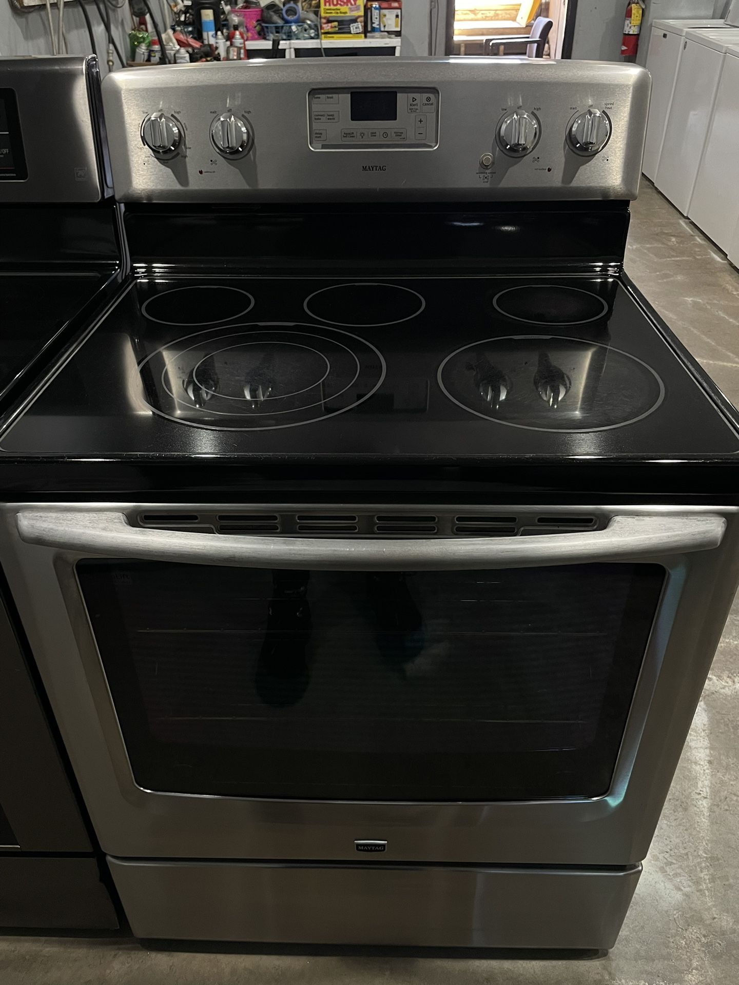Maytag Stove Electric Stainless Steel
