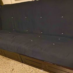 Queen Futon Large, Indonesia Wood, Has Drawers