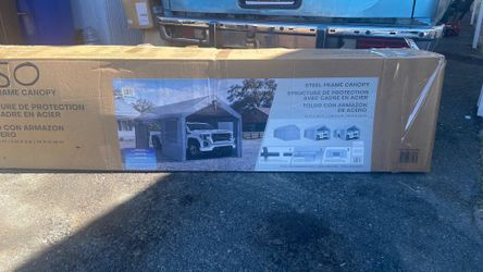 Steel frame canopy