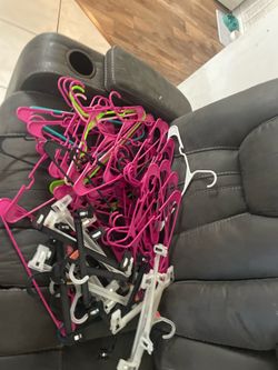Full garbage bag, full of hangers