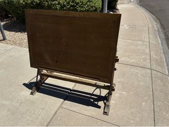 World Market Industrial Adjustable Pine Drafting Drawing Table Artist Easel