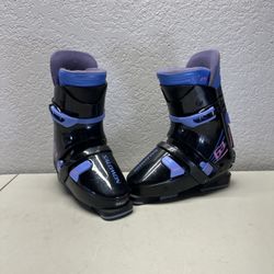 Salomon HTC 63 Vintage Black Purple Ski Boots Size 24.5 315mm