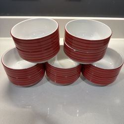 Red And white Ceramic Bowl