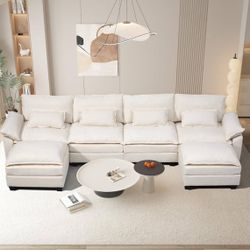 Brand New 4-seat Sofa With 2 Ottomans