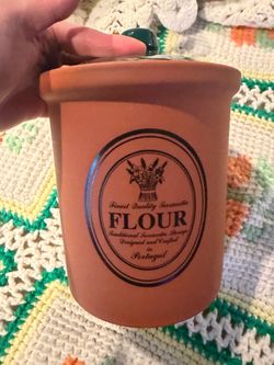 Vintage HiMARK Terracotta Flour Canister