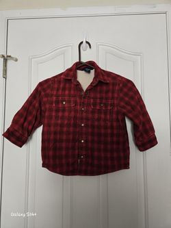 Osh Kosh Kids Red Plaid Shirt Jacket