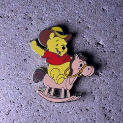 Our Universe Disney Winnie the Pooh Rocking Horse Western Enamel Pin