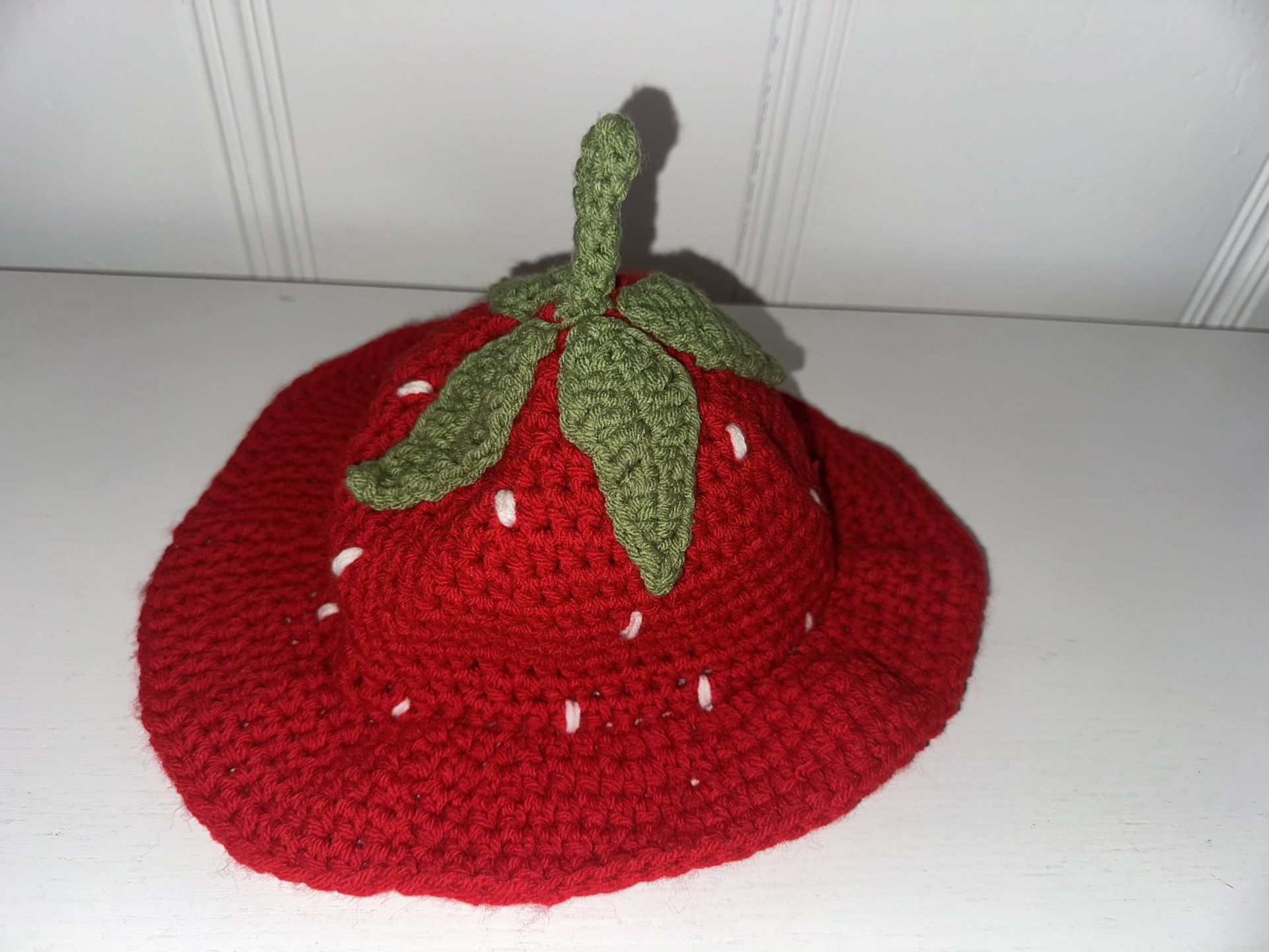 Handmade Crotchet strawberry Hat