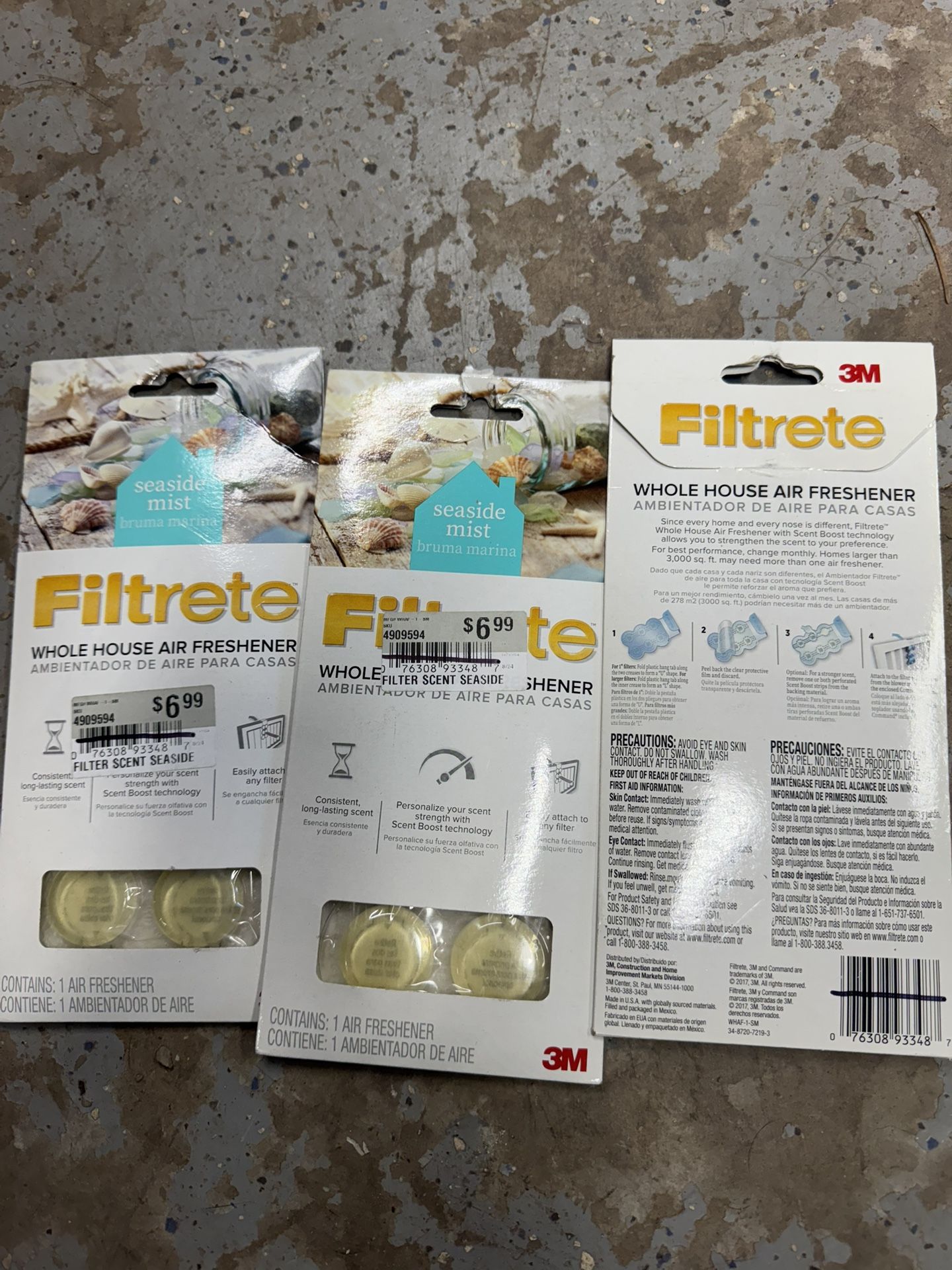 Unopened Filtrete Seaside Mist Whole House Air Freshener. $5 Takes All 3. Must Pickup