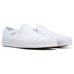 White Vans Slipons