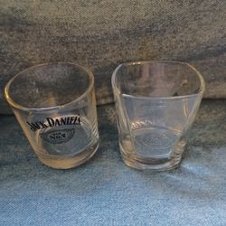 2 Jack Daniels Drinking Glasses 