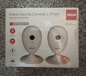 NEW RCA Indoor WiFi Home Security Camera System 2 Pack, Alexa Enabled