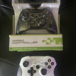 Wired Xbox Controllers ( 2 ) ( Work Perfectly ) 