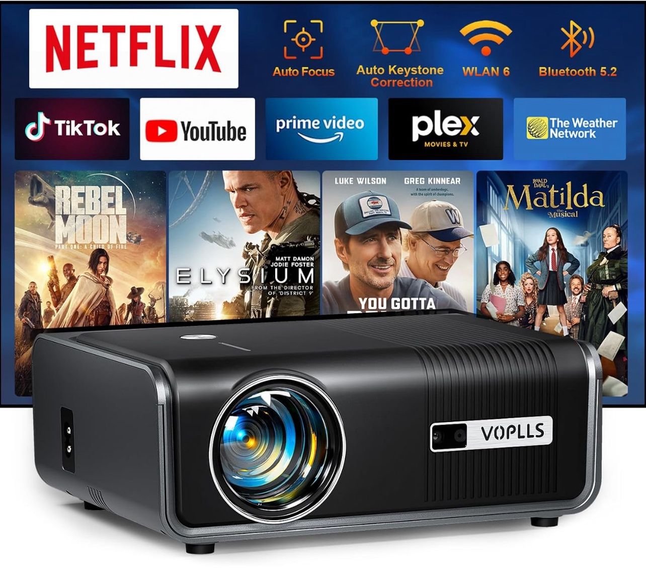 Smart Projector YouTube Netflix
