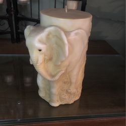 Elephant Pillar Candle 