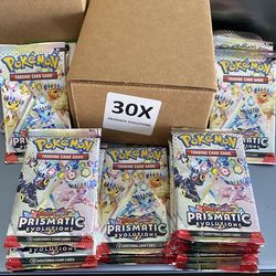 (30) Booster Packs Pokemon Prismatic Evolutions