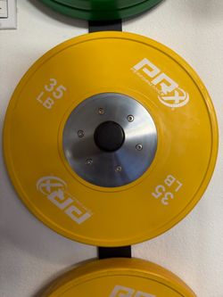 PRx Elite Competition Bumper Plates 35LB (Pair)