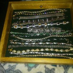 Sterling silver bracelets Italy. Real Stones.18k Over Sterling silver.
