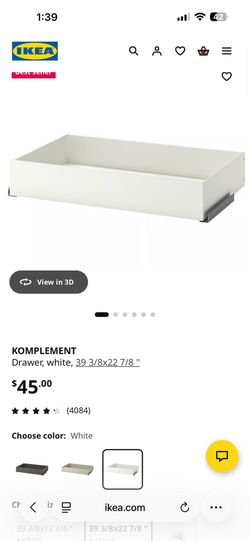Ikea white drawer
