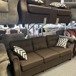 Sofa And Love W USB Ports And Outlets Comes In Blue Grey 