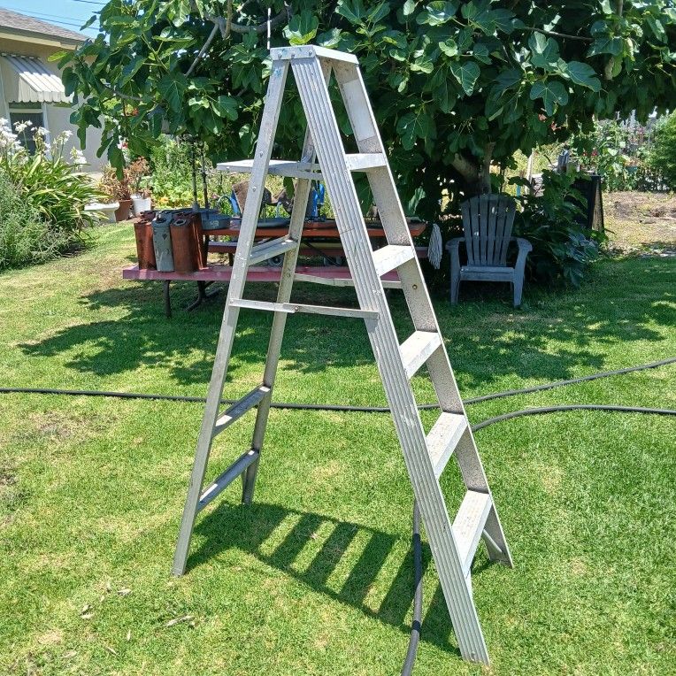Six Foot Step Ladder Aluminum 6'