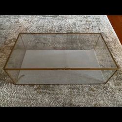 Decorative Glass and gold rimmed box
