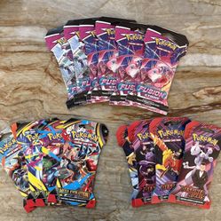 POKEMON SLEEVED BOOSTER PACKS - FUSION STRIKE DESTINED RIVALS MEGA EVOLUTION