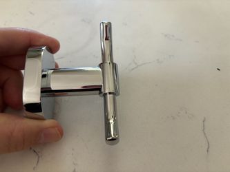wall mounted double hook with mounting hardware New chrome wall mounted double hook with mounting hardware