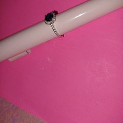 Blue Sapphire And Diamond Ring