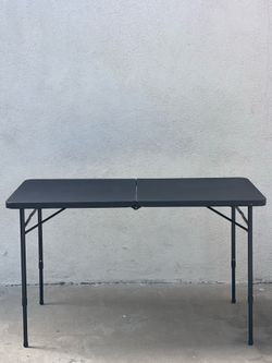 Black Adjustable Folding Table