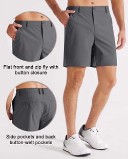 New LIBIN Men’s Size 32 7” Grey Golfer shorts CLOTHES